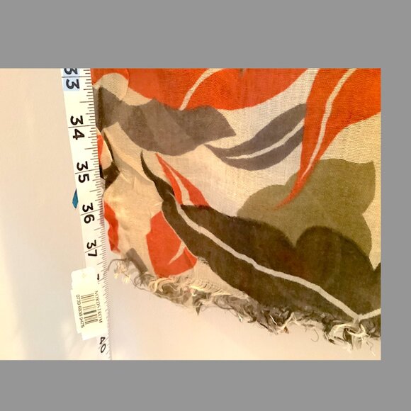 Stylish Abstract  Print Scarf- Viscose Rectangle with fringed end - Picture 2 of 5